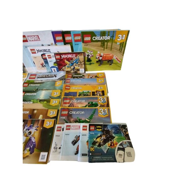 Mixed Lot Of 20 LEGO Instruction Manuals Creator Marvel Ninjago DC Minecraft - Picture 4 of 6